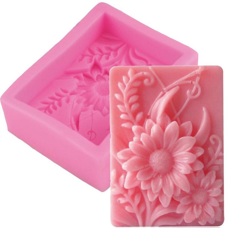 Soap Making Diy Kit - 3D квадратный цветок розы силиконовая форма